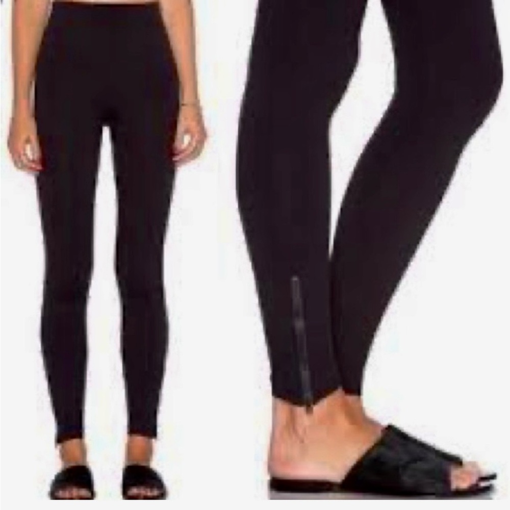 Spanx Look at me now seamless black high waisted leggings with side zipper XL